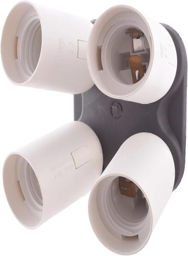 General YL108 Lamp Holder 4 Lamp 112W - Black